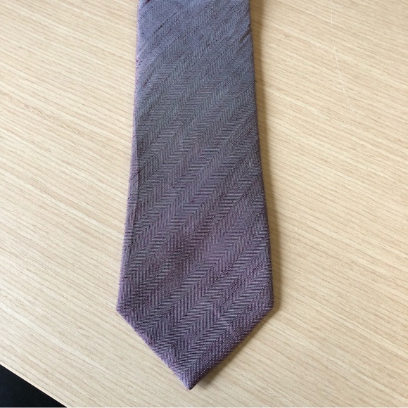 💕2/$30💕Jones New York Collection Silk/Linen Chevron Pattern Tie - Picture 2 of 6